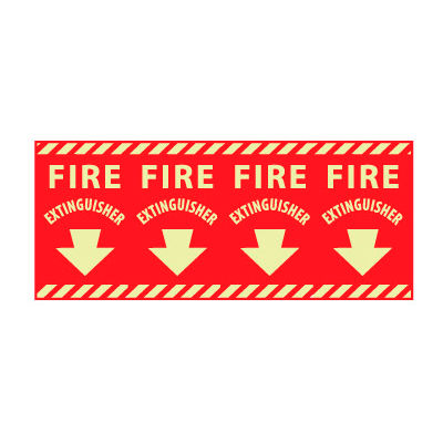 Glow Sign Vinyl - Fire Extinguisher Column Marker