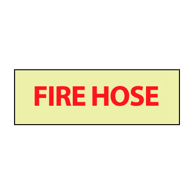 Glow Sign Rigid Plastic - Fire Hose