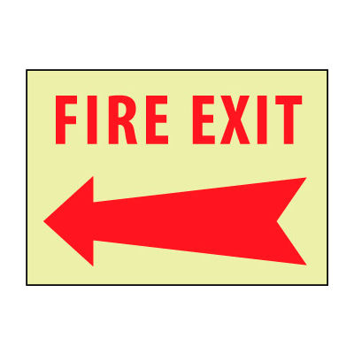 Glow Sign Rigid Plastic - Left Arrow