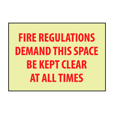 Glow Sign Vinyl - Fire Regulations