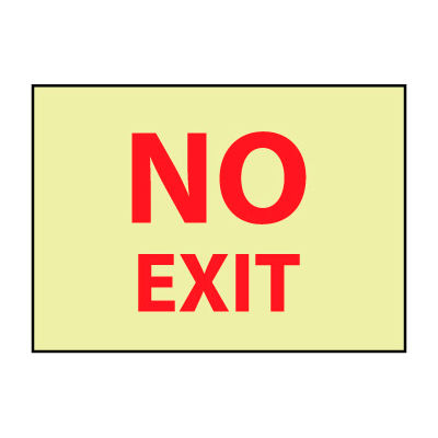 Glow Sign Vinyl - No Exit