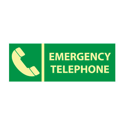 Glow Sign Vinyl - Emergency Telephone