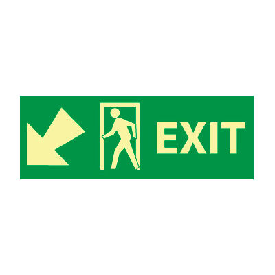Glow Sign Rigid Plastic - 5X14(w/ Door And Left Arrow)