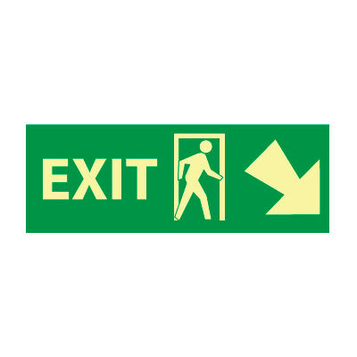 Glow Sign Rigid Plastic - 5X14(w/ Door And Right Down Arrow)