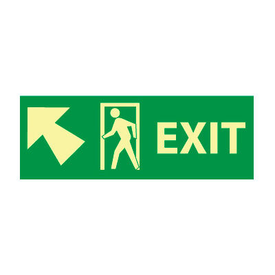 Glow Sign Rigid Plastic - 5X14(w/ Door And Left Up Arrow)