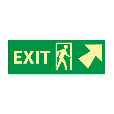 Glow Sign Rigid Plastic - 5X14(w/ Door And Right Up Arrow)