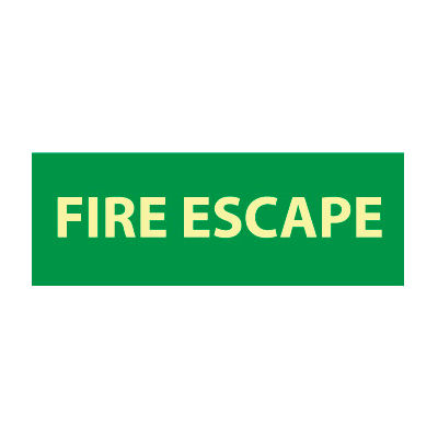 Glow Sign Rigid Plastic - Fire Escape