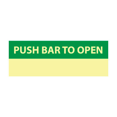 Glow Sign Rigid Plastic - Push Bar To Open