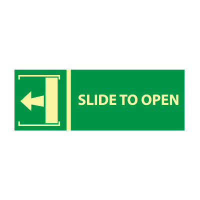 Glow Sign Vinyl - Slide To Open(w/ Left Arrow)