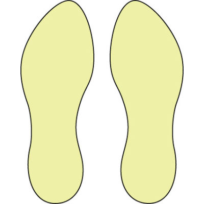 Glow Sign Vinyl - Left And Right Footprints - Pkg Qty 2