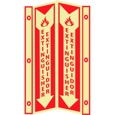 3D Glow Sign Acrylic - 3D Fire Extinguisher Bilingual