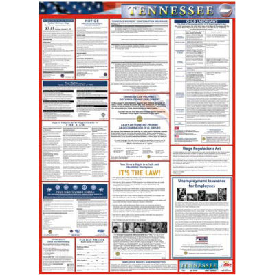 Labor Law Poster - Tennessee | B172164 - GLOBALindustrial.com