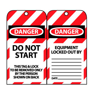 Lockout Tags - Do Not Start