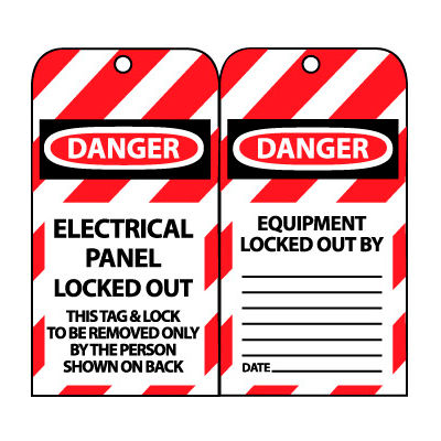 Lockout Tags - Electrical Panel Locked Out