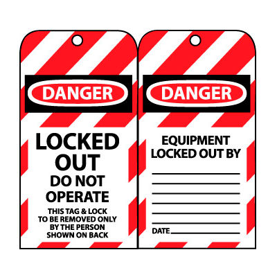 Lockout Tags - Locked Out Do Not Operate