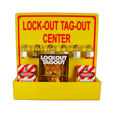 Lockout Tagout Center W/ Tags & Handbook