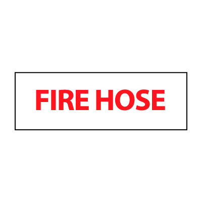 Fire Safety Sign - Fire Hose - Plastic