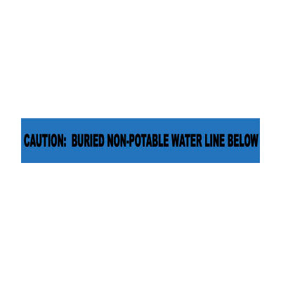 Non-Detectable Underground Warning Tape - Caution Buried Non-Potable Water - 3"W