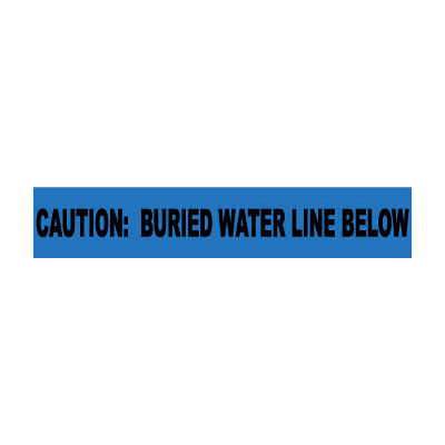 Non-Detectable Underground Warning Tape - Caution Buried Water Line Below - 3"W