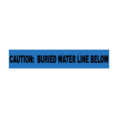 Non-Detectable Underground Warning Tape - Caution Buried Water Line Below - 6"W