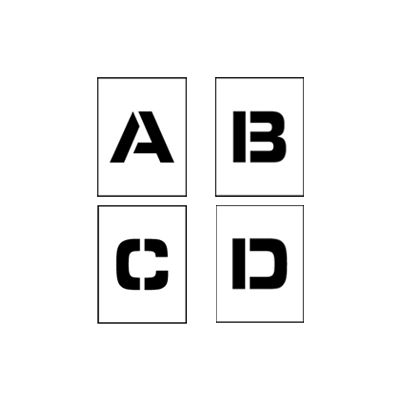 Individual Character Stencil 4" - Letter Set A-Z