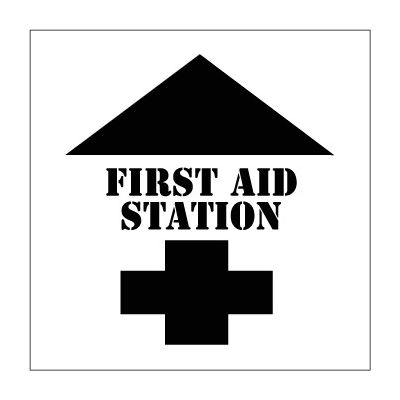 Plant Marking Stencil 20x20 - First Aid Station