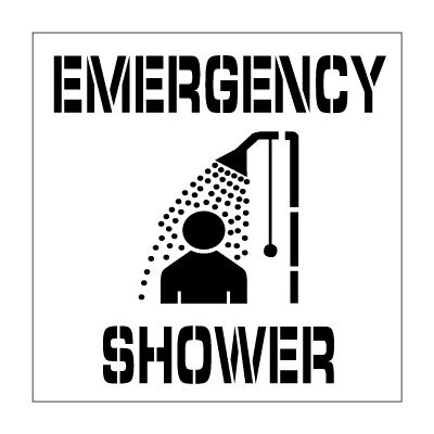 Plant Marking Stencil 20x20 - Emergency Shower