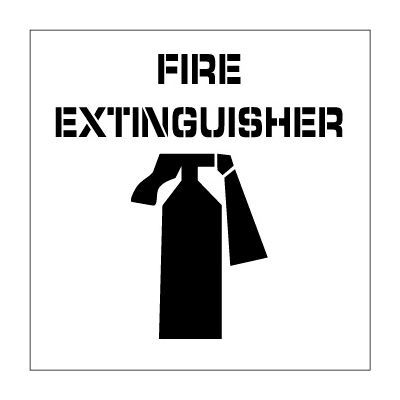 Plant Marking Stencil 20x20 - Fire Extinguisher