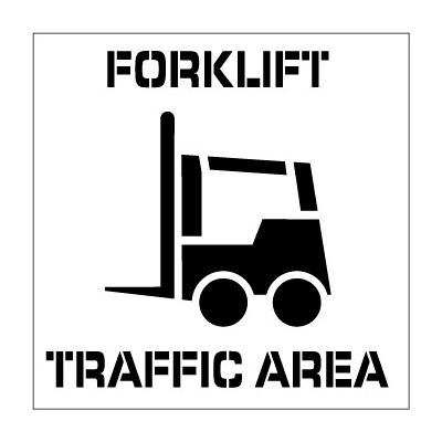 Plant Marking Stencil 20x20 - Forklift Traffic Area