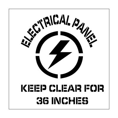 Plant Marking Stencil 20x20 - Electrical Panel