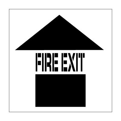 Plant Marking Stencil 20x20 - Fire Exit