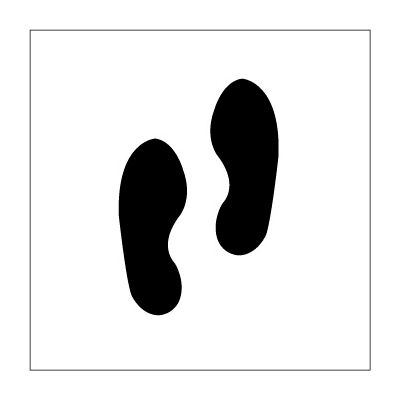 Plant Marking Stencil 20x20 - Foot Prints