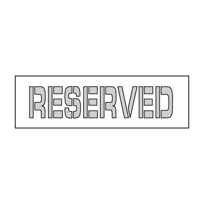 Parking Lot Stencil 58x8 - Reserved