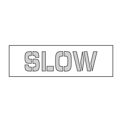 Parking Lot Stencil 18x4 - Slow