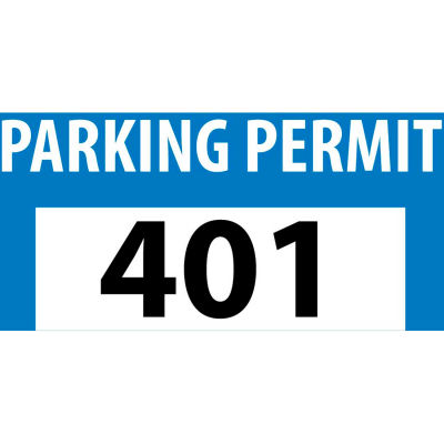 Parking Permit - Blue Bumper Decal 401 - 500