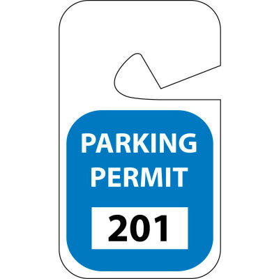 Signs | Parking & Traffic | Parking Permit - Blue Rearview 201 - 300 ...