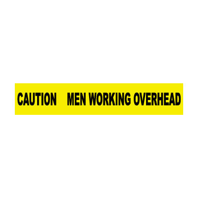 Printed Barricade Tape - Caution Men Working Overhead