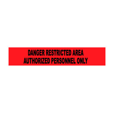 Printed Barricade Tape - Danger Restricted Area Authorized Personnel Only
