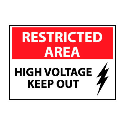 Restricted Area Plastic - High Voltage Keep Out