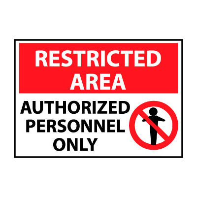 Restricted Area Plastic - Authorized Personnel Only
