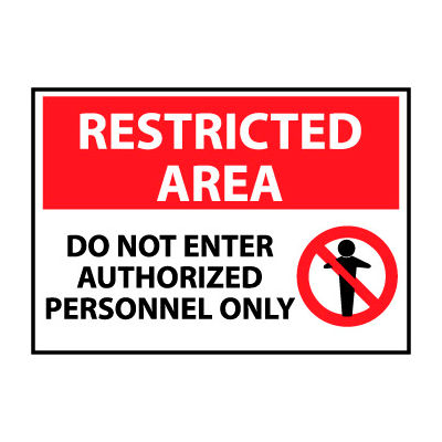 Signs | Informational | Restricted Area Aluminum - Do Not Enter ...