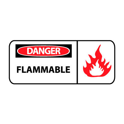Pictorial OSHA Sign - Vinyl - Danger Flammable