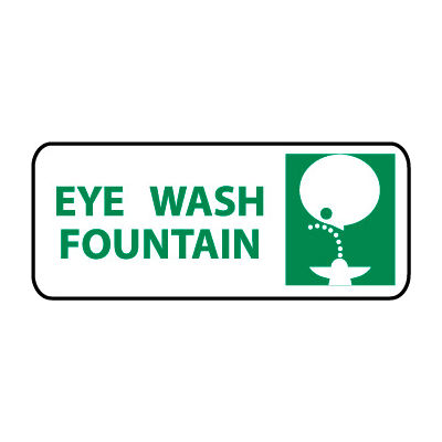 Pictorial OSHA Sign - Vinyl - Eye Wash Fountain