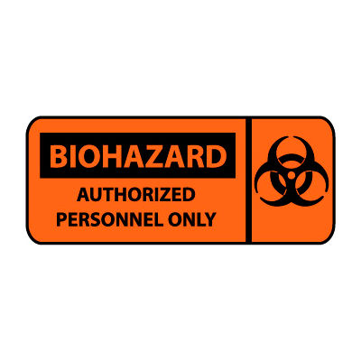 Pictorial OSHA Sign - Vinyl - Biohazard Authorized Personnel Only