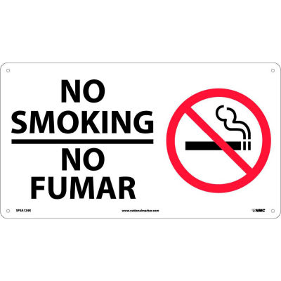 Bilingual Plastic Sign - No Smoking