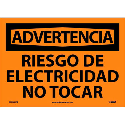 Spanish Vinyl Sign - Advertencia Riesgo De Electricidad No Tocar