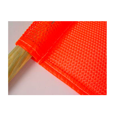 Saf-T-Flag - Mesh, 18" x 18" Flag, 27" Wooden Handle
