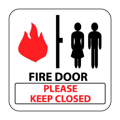 Pan-A-Vue Sign - Fire Door Please Keep Closed