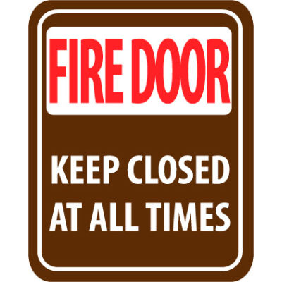 Pan-A-Vue Sign - Fire Door Keep Closed At All Times