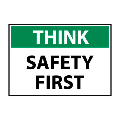 Think Osha 10x14 Plastic - Safety First